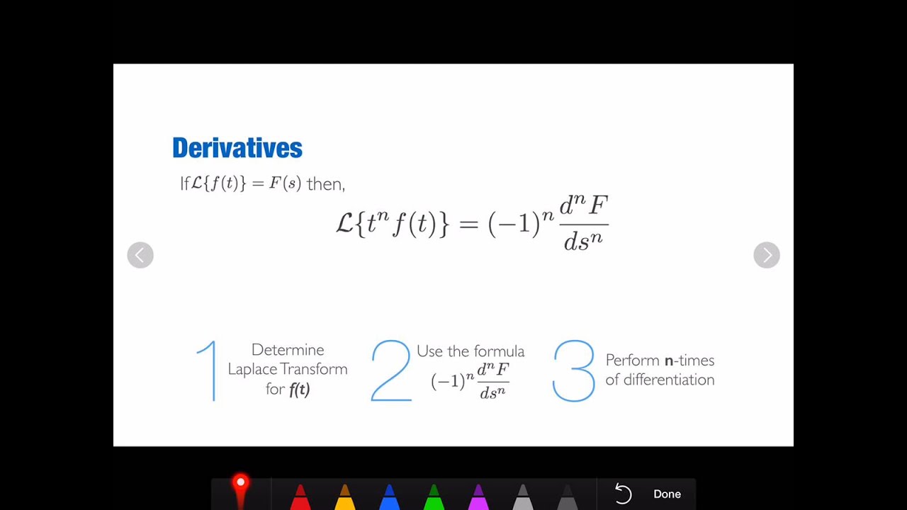 Laplace Transforms Properties - Derivatives