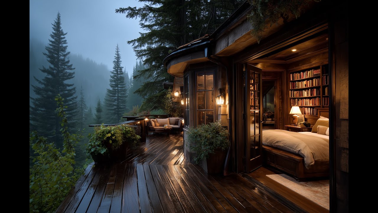 +10 HOURS Rain Forest Home Ambience & Handpan | Deep Focus & Relaxation Journey, Sleep 🏔️✨
