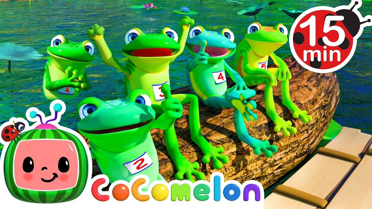 Five Little Speckled Frogs | CoComelon 🍉 | Nursery Rhymes For Kids