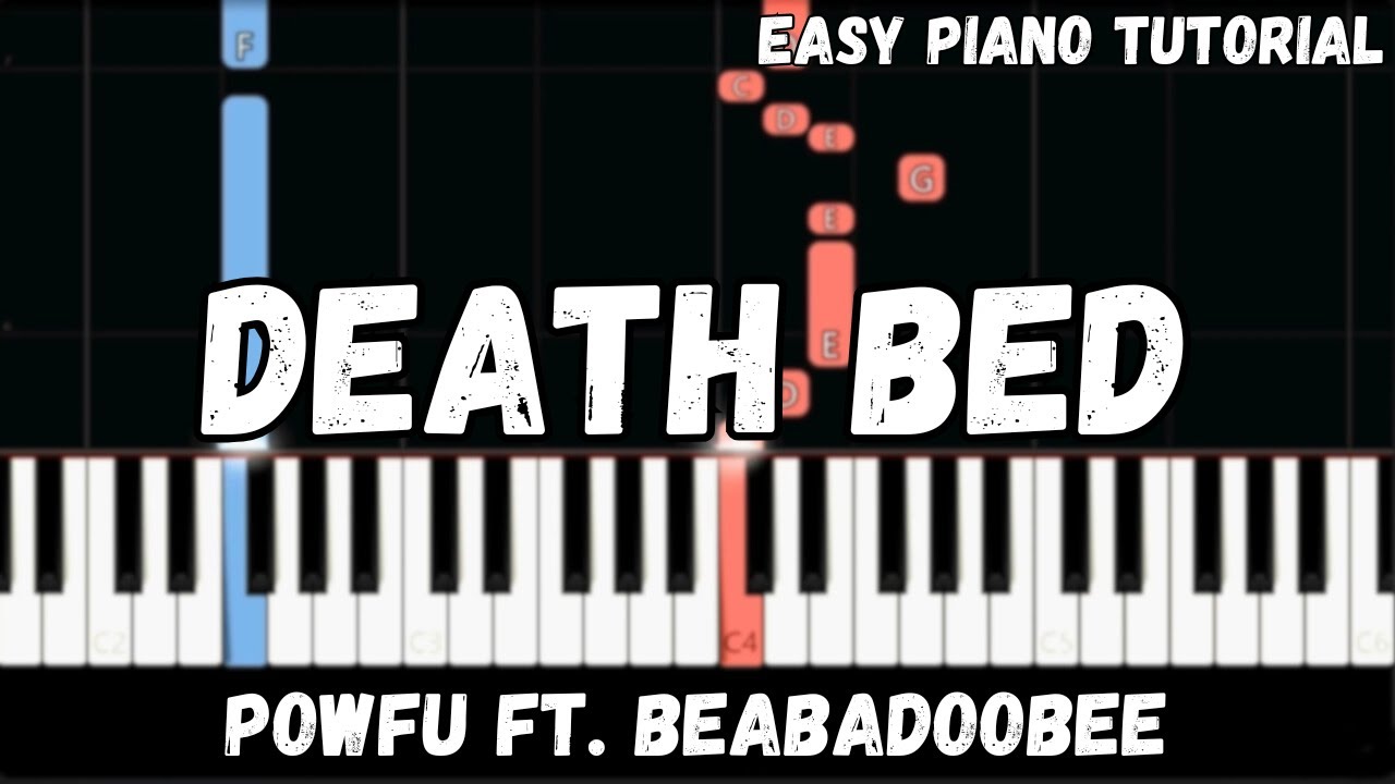 Death Bed - Powfu ft. Beabadoobee (Easy Piano Tutorial)