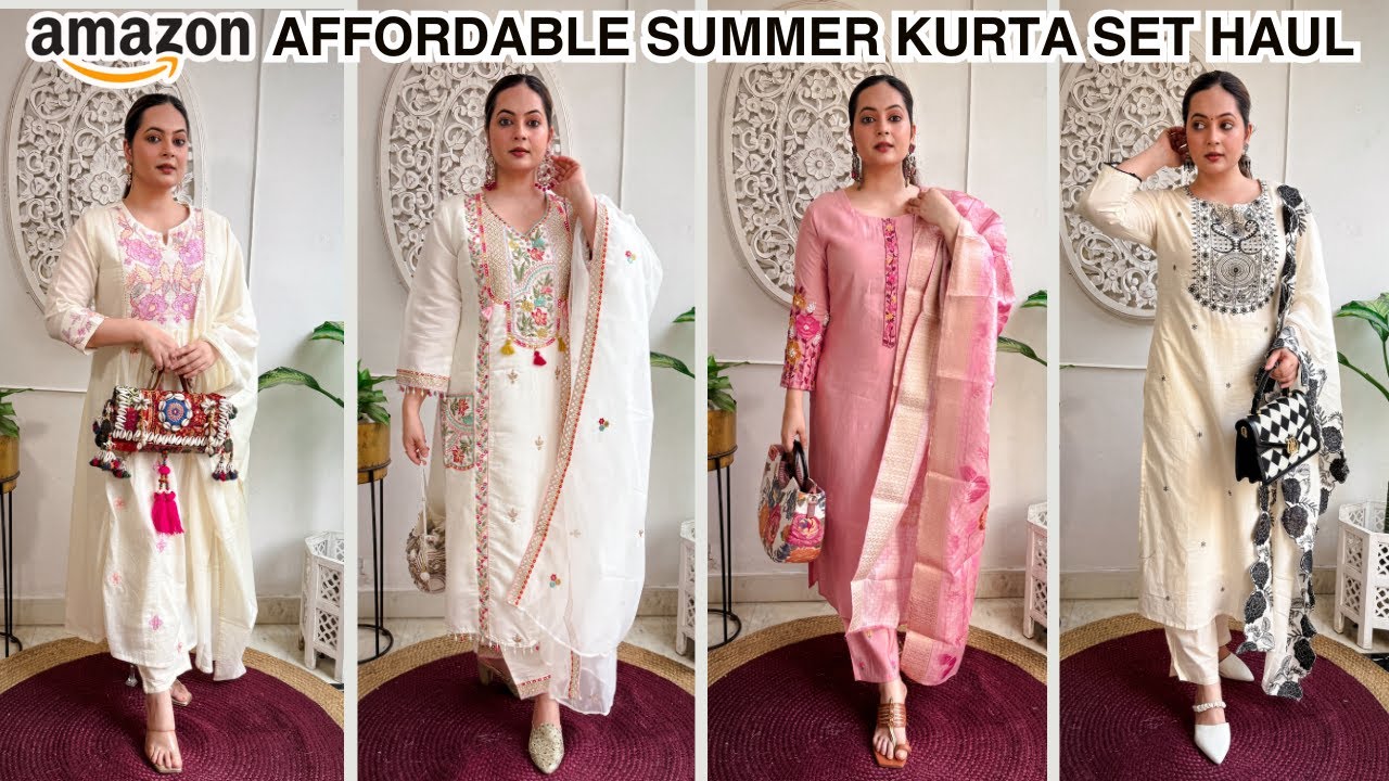 Amazon Affordable Summer Kurta Set with Dupatta Haul | A-Line Kurta, Partywear Kurta | Mahima Giri