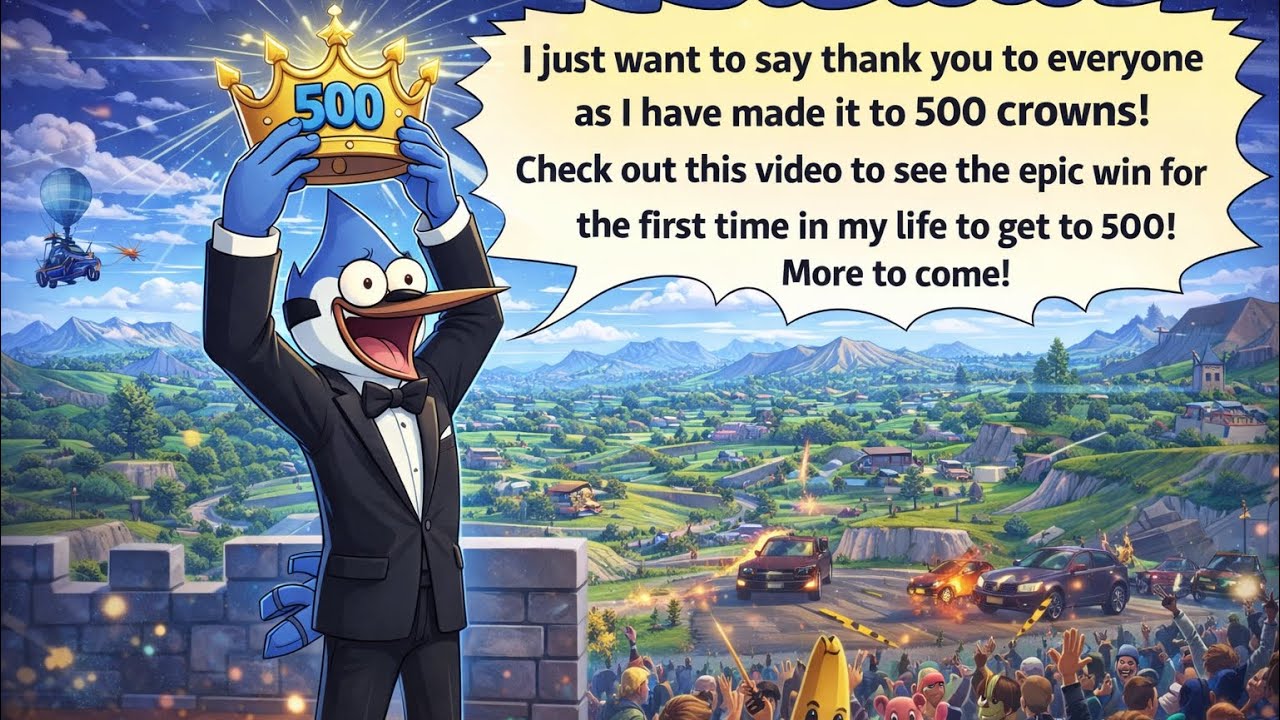 My first 500 crown win 🔥🏆 many more to come 💯 #subscribemychannel #grinding #fortnitewin #epic 