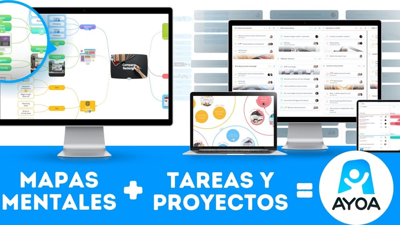 Organiza tus proyectos en mapas mentales, whiteboards y tableros kanban en una misma app.