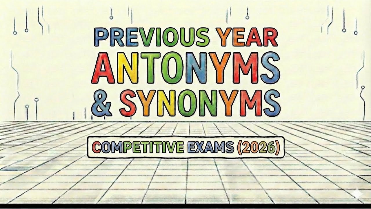 Previous year vocab Series For Competitive Exams |Useful For CUET/SSC/Bank/CAT/CDS/NDA