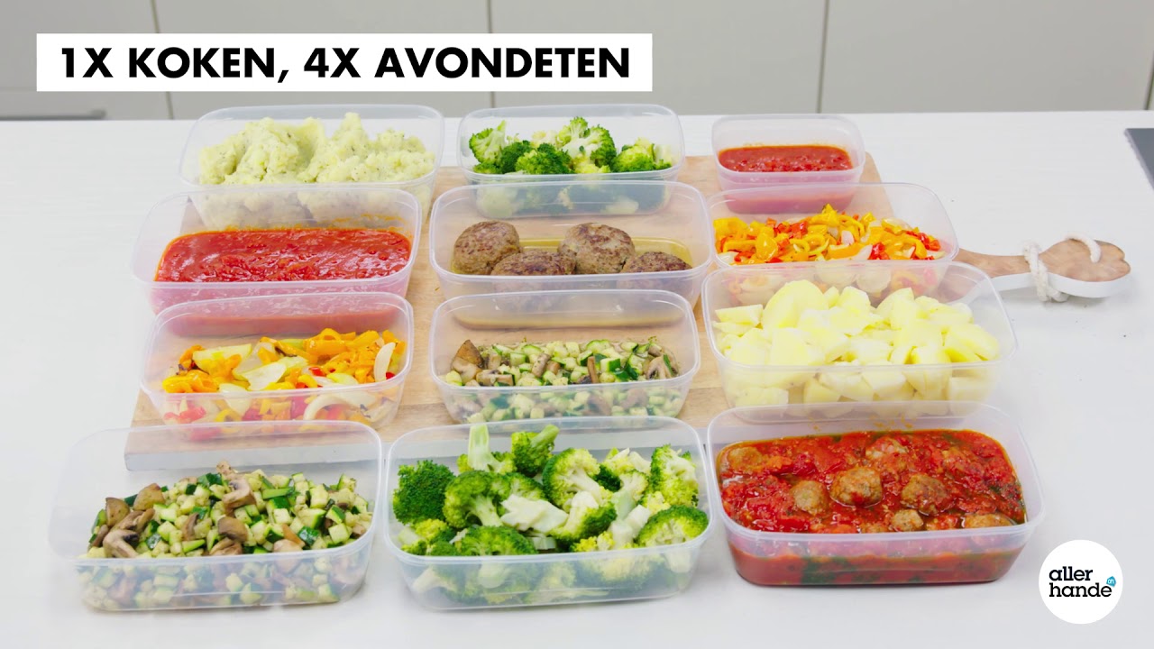 Mealprep: 1x koken, 4x avondeten door zondagkoken - Allerhande