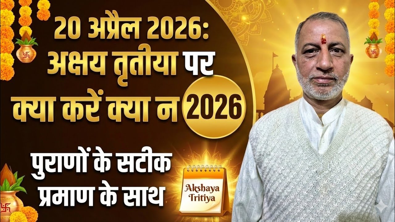 20 अप्रैल 2026: अक्षय तृतीया पर क्या करें क्या न करें? | Shree Ji Jyotish or Sahitya