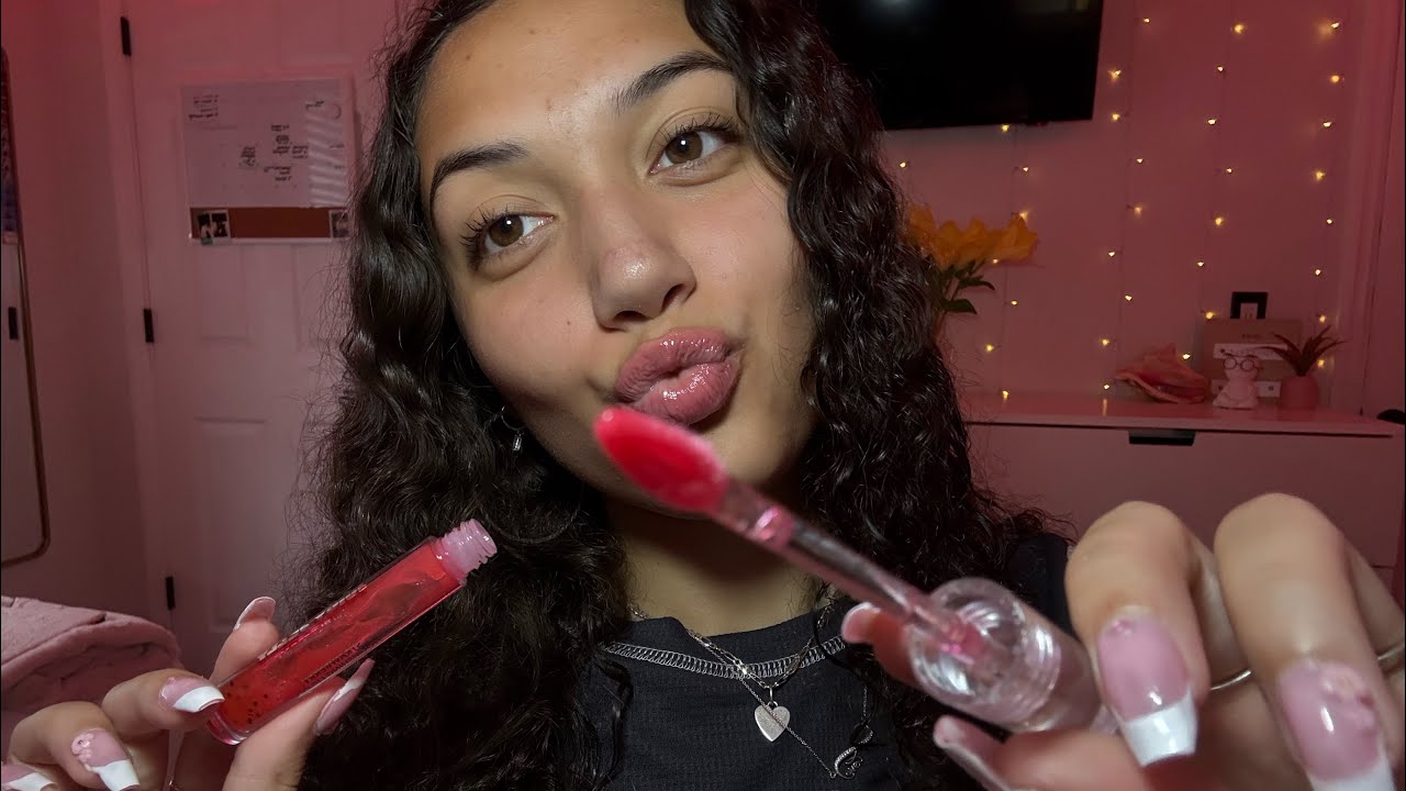 ASMR grwm 🩷 doing your makeup + makeup product tapping 🥰
