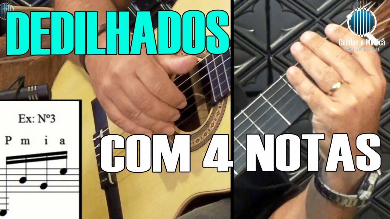 DEDILHADOS - Arpejos com 4 NOTAS (Técnica de Mão Direita) - Prof. FAROFA