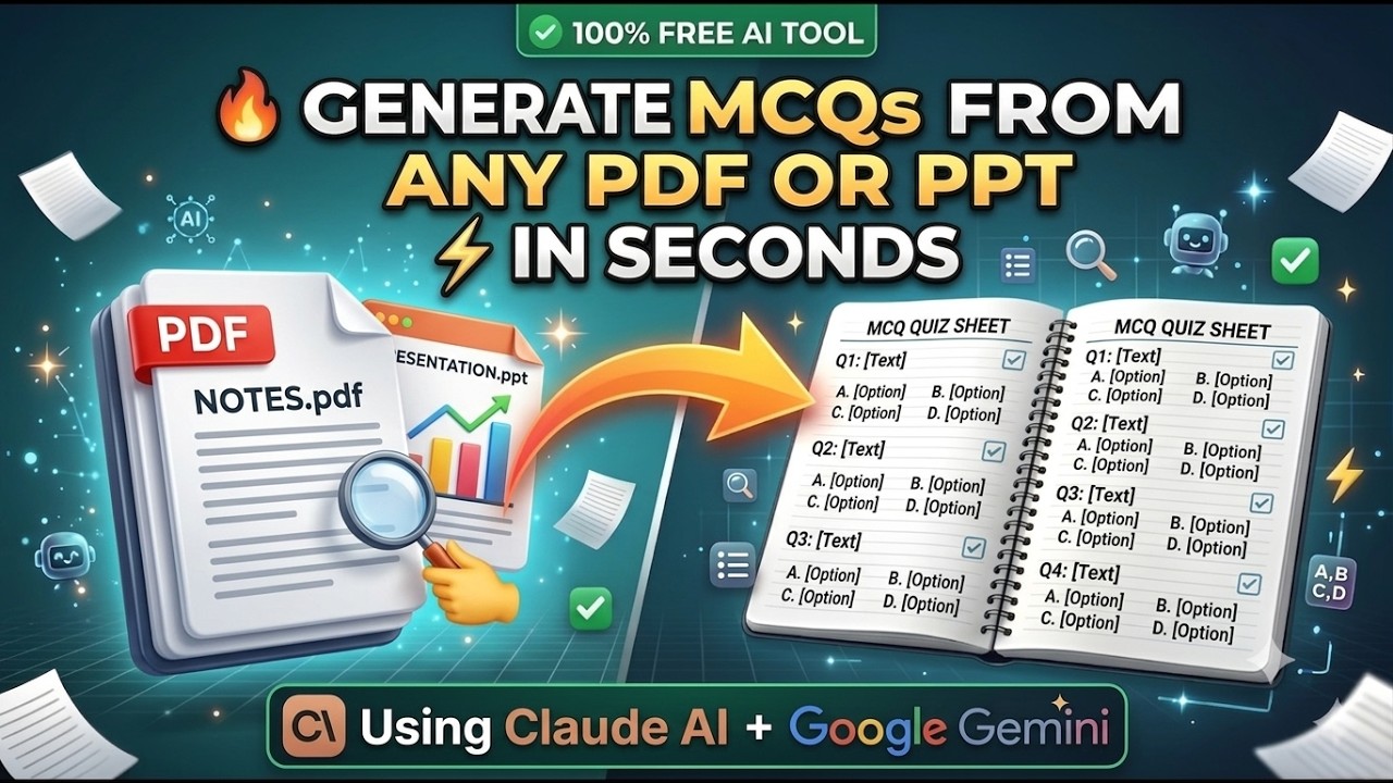 Turn Any PDF into MCQs with AI ⚡