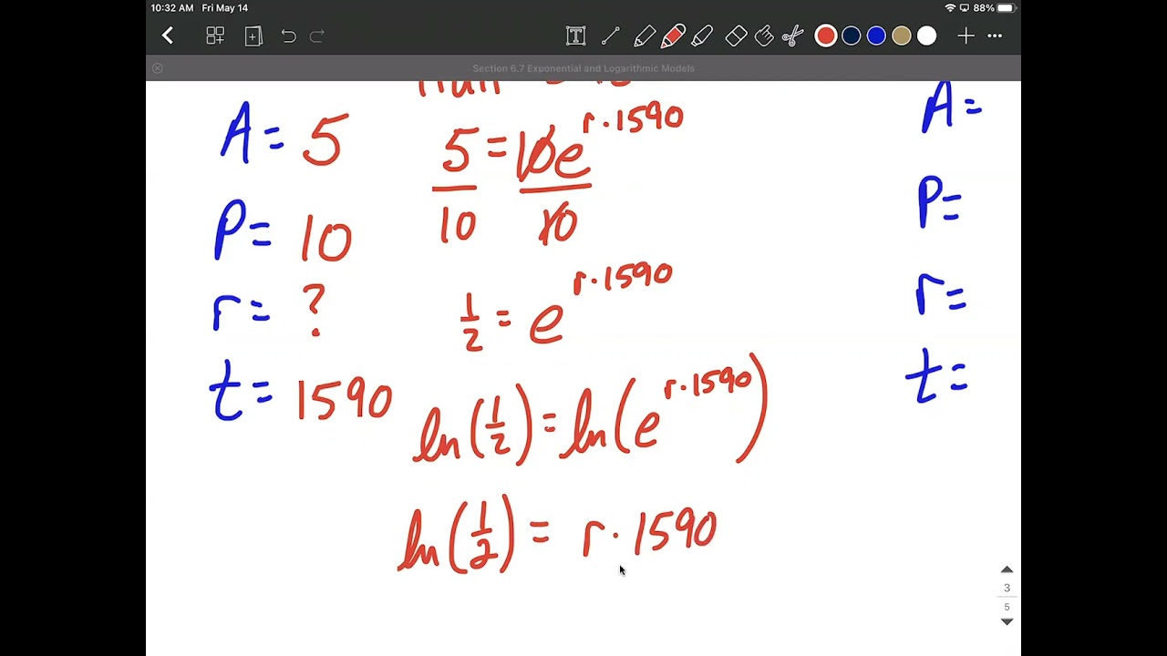Exponential Decay Model | Half-Life
