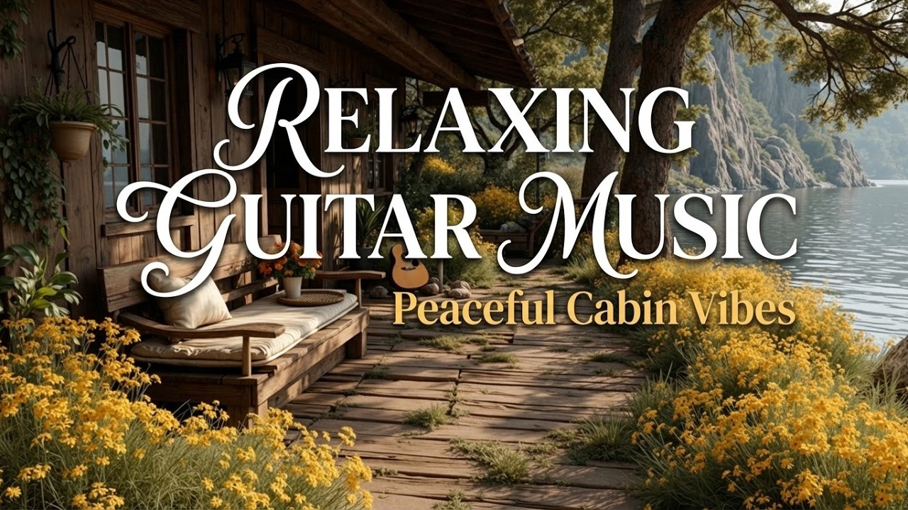 Расслабляющая гитарная музыка – Деревянный домик у озера | Спокойный фингерстайл