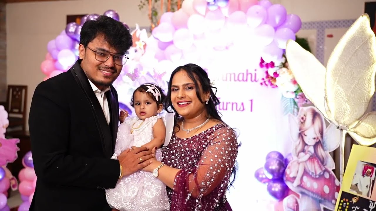 1st year Birthday of our Baby👶🏻🍼💃🏼🪩#birthday #celebration #1stbirthday #babygirl 