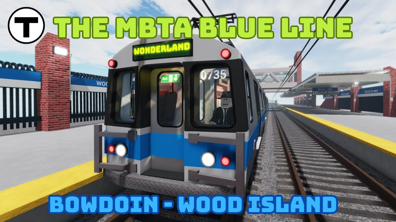 Roblox "The MBTA Blue Line" Front View Time Lapse from Bowdoin - Wood Island
