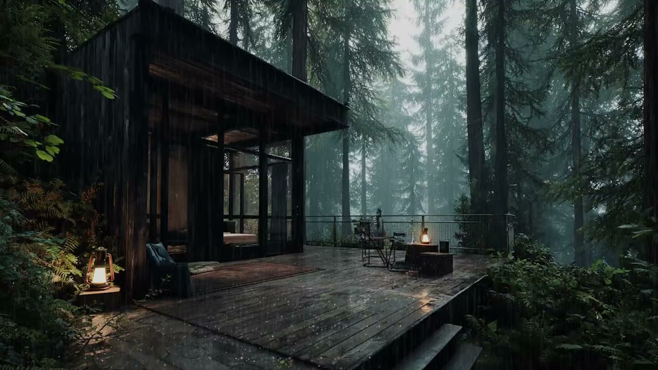 Forest Room on a Rainy Night | Deep Sleep Rain Ambience [No Music]