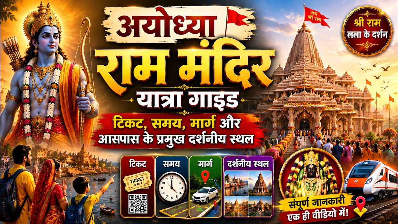 अयोध्या राम मंदिर यात्रा गाइड 2026 - टिकट, समय, कैसे पहुंचे, देखने लायक जगह