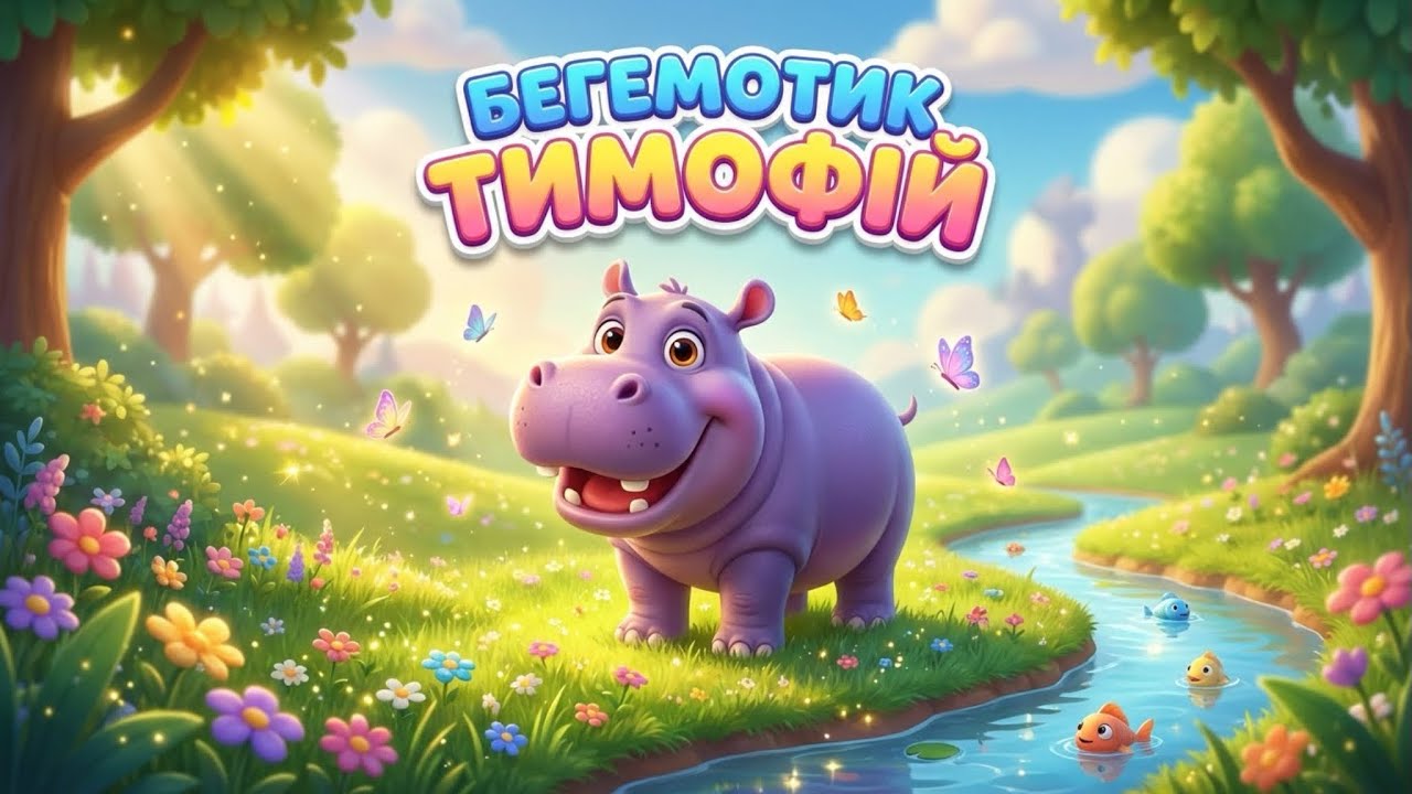 Бегемотик Тимофій 🦛 | добра пісенька для малюків ❤️