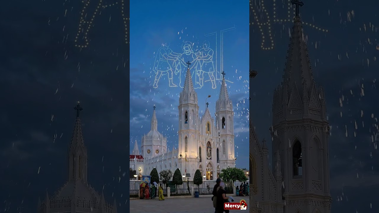 The Passion of Christ in the Sky | AI Drone Show | Vailankanni (Stations 8 to 14)