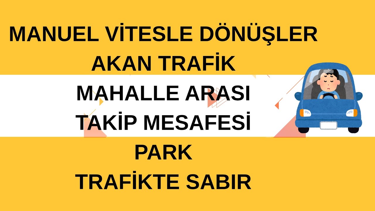 MANUEL VİTESLE AKAN TRAFİKTEYİZ..