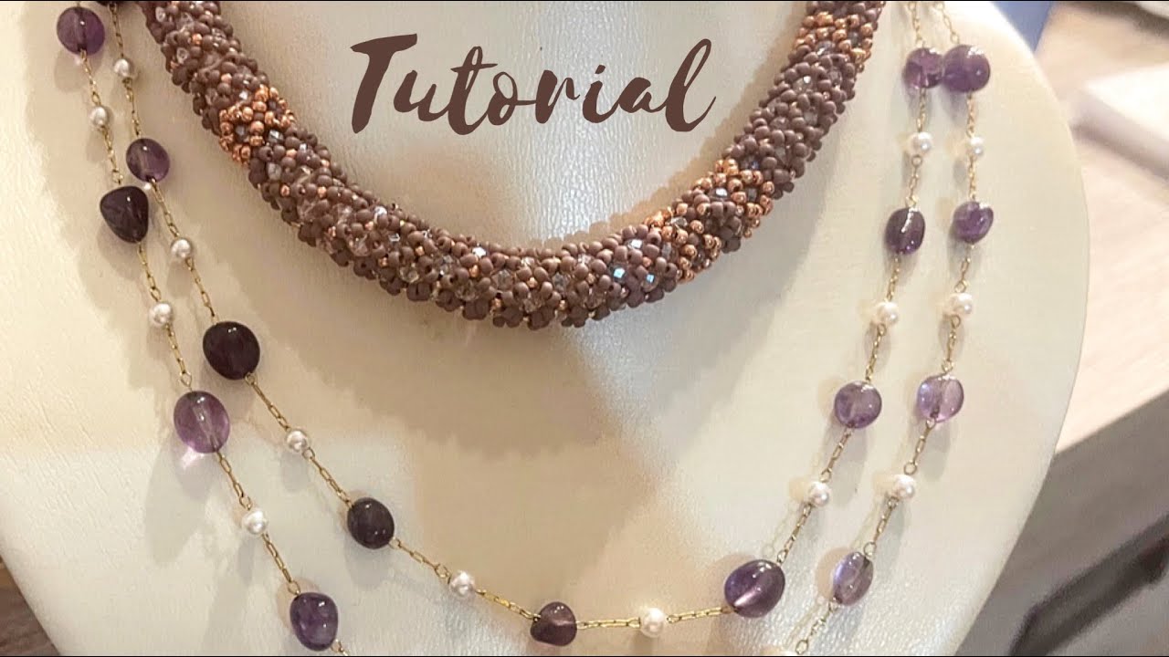 Tutorial Tubolare di perline + catena in acciaio . Collaborazione #beebeecraft