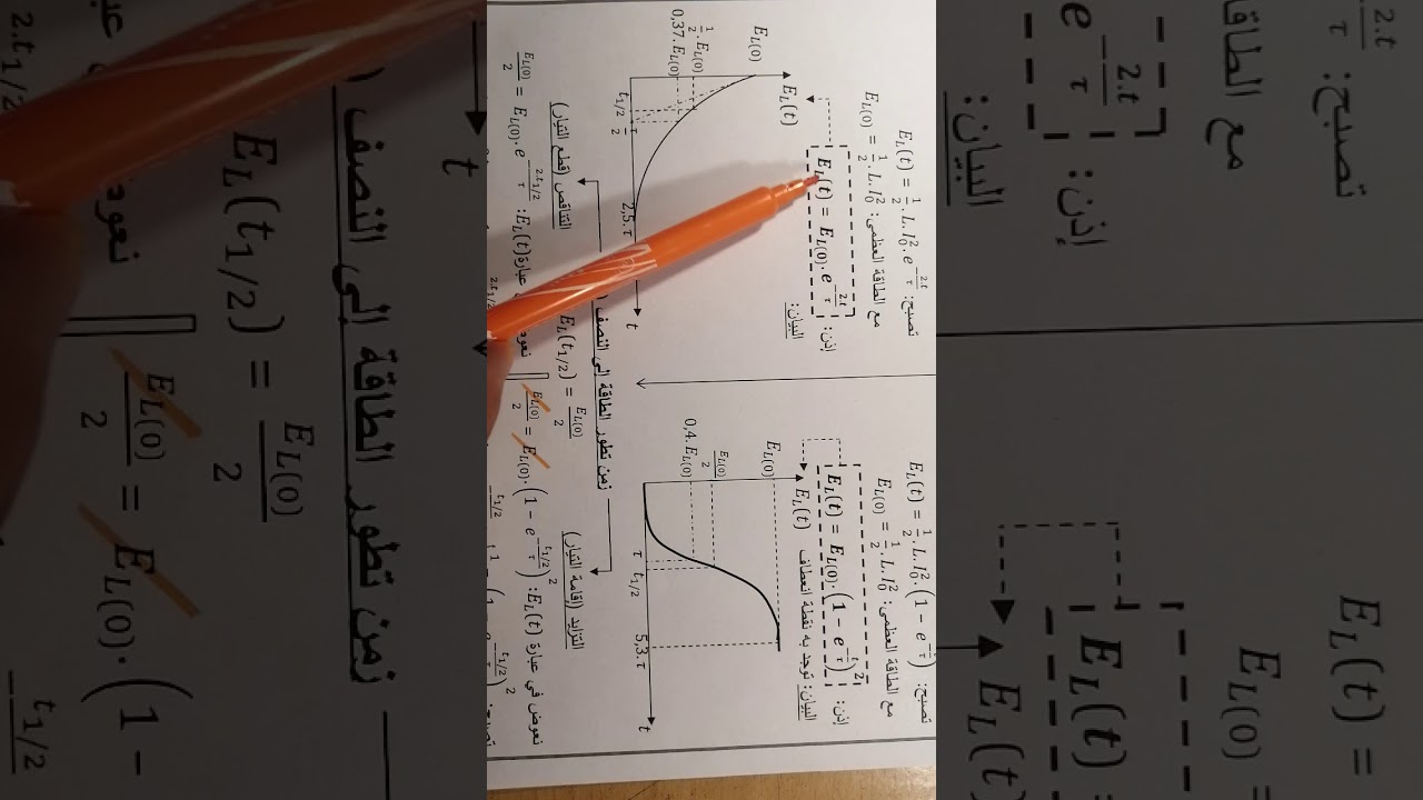 كل شيء عن طاقة الوشيعة في الدارة RL: قانونها، تطورها الزمني، استنتاج t1/2 و طو (إقامة وقطع التيار)
