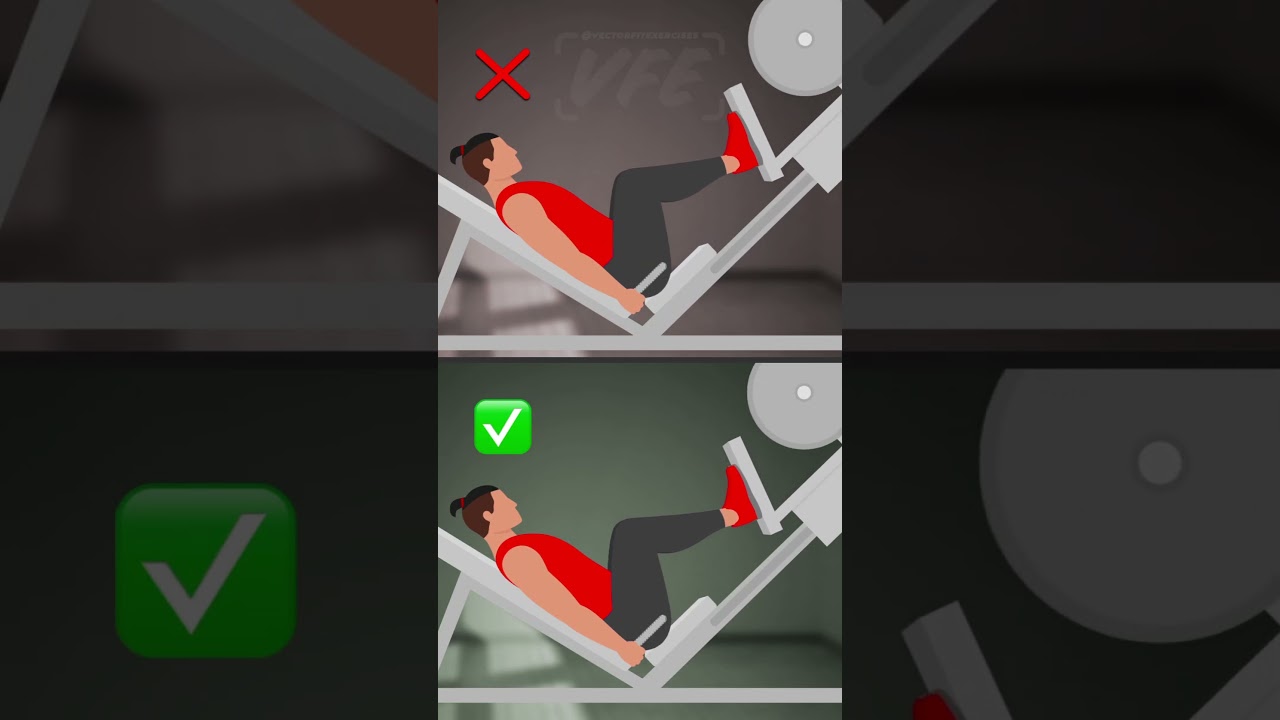 ❗ LEG PRESS: 1 DANGEROUS MISTAKE TO AVOID! #animation #fitness #gym #tips #exercises