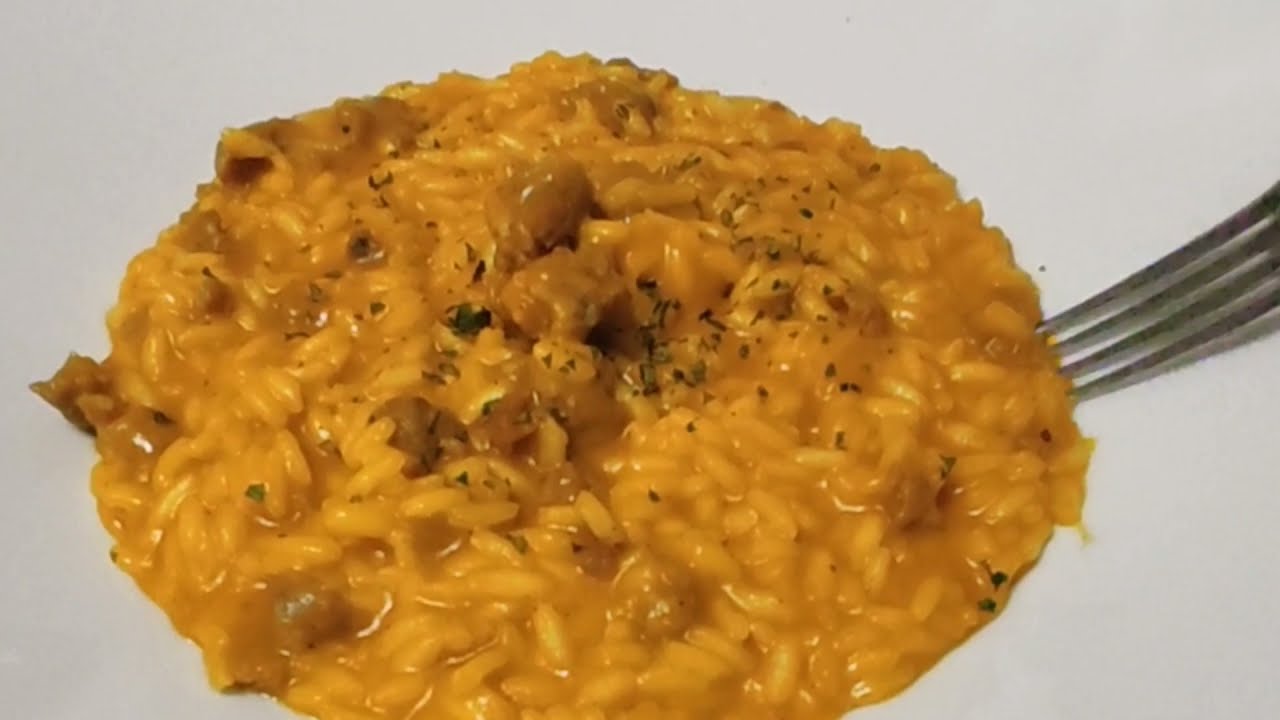 Risotto alla zucca e salsiccia, buonissimo!