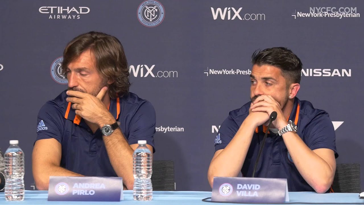 Andrea Pirlo and David Villa Press Conference | 3.10.16 - Media Day