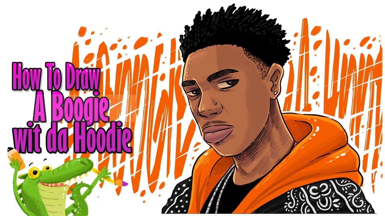 how to draw A Boogie wit da Hoodie
