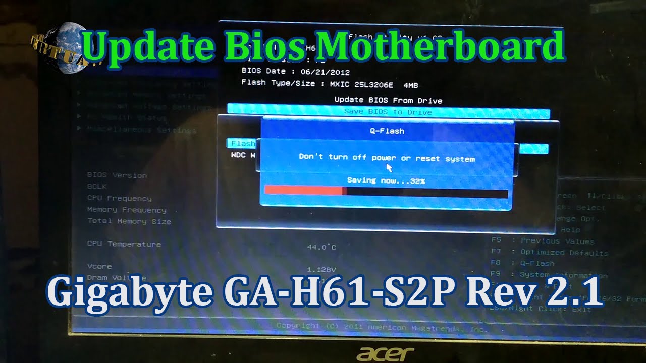 Cara Update Bios Motherboard PC Gigabyte GA-H61-S2P Rev 2.1