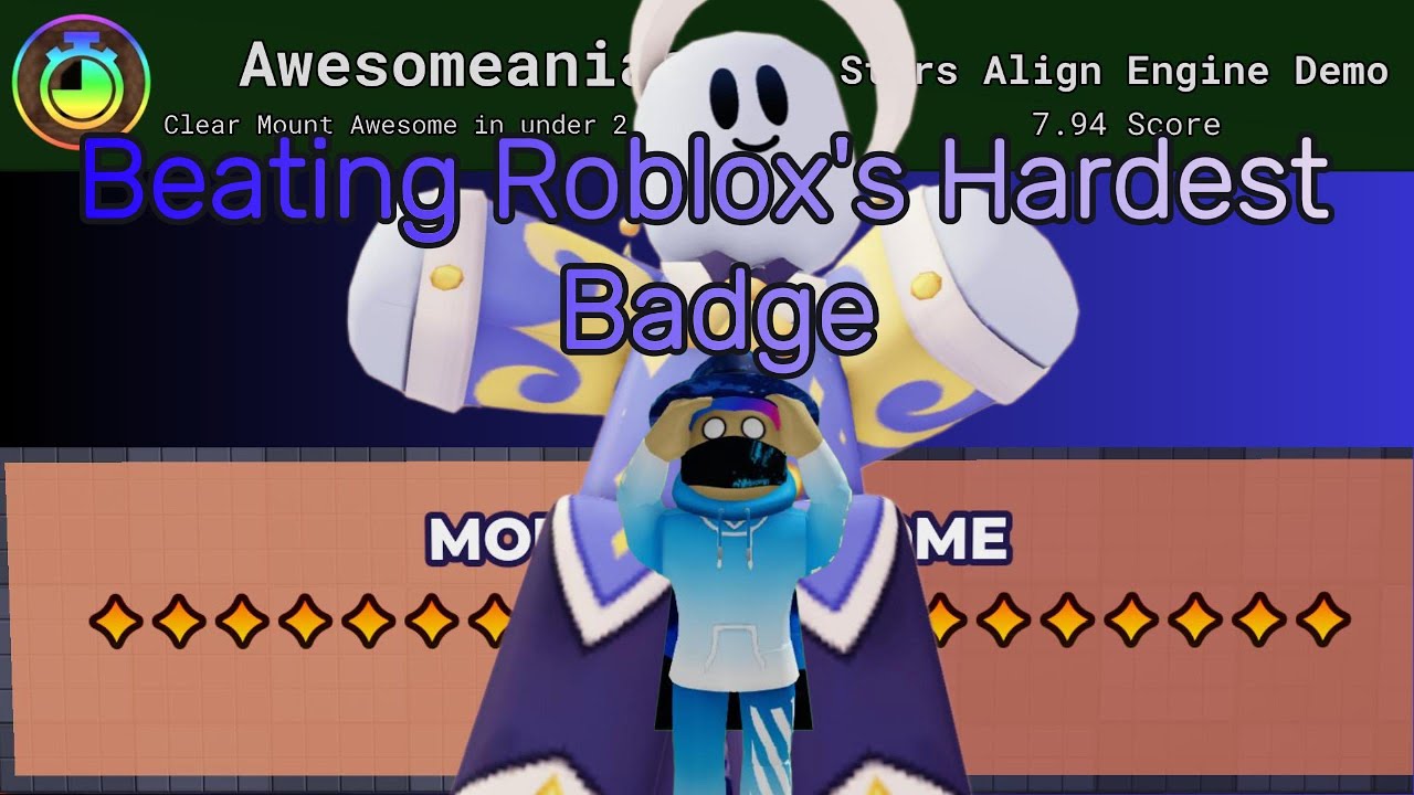 Getting one of Roblox's Hardest Badges (Awesomeaniac)