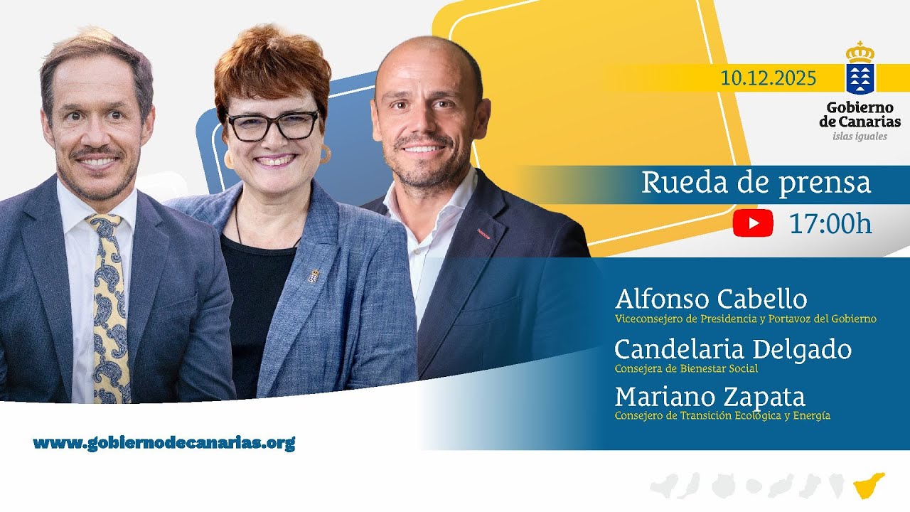 🔴Rueda de prensa posterior al Consejo de Gobierno del 10 de diciembre en Tenerife