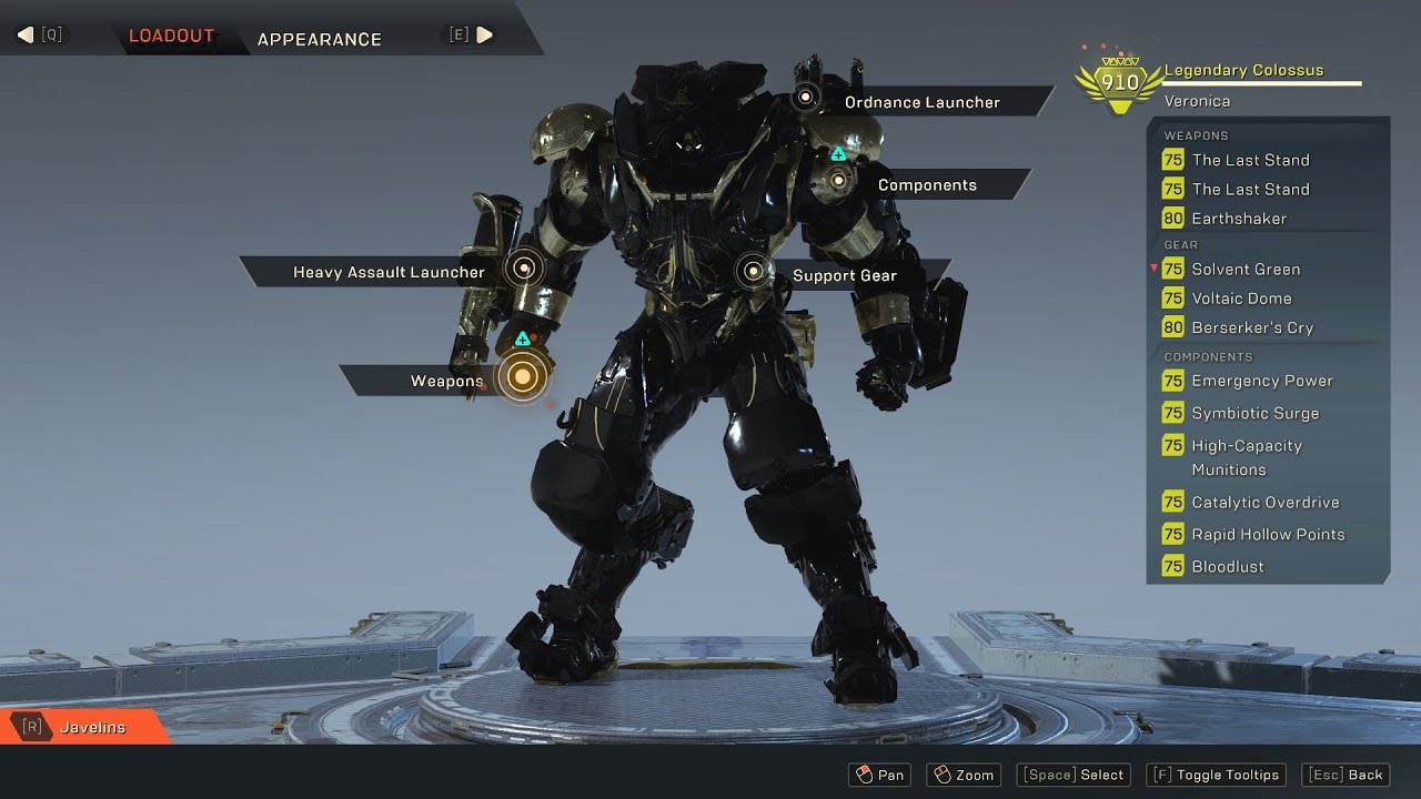 Anthem Legendary Colossus Melee Showcase: Grandmaster 3 Cataclysm Echoes of Reality