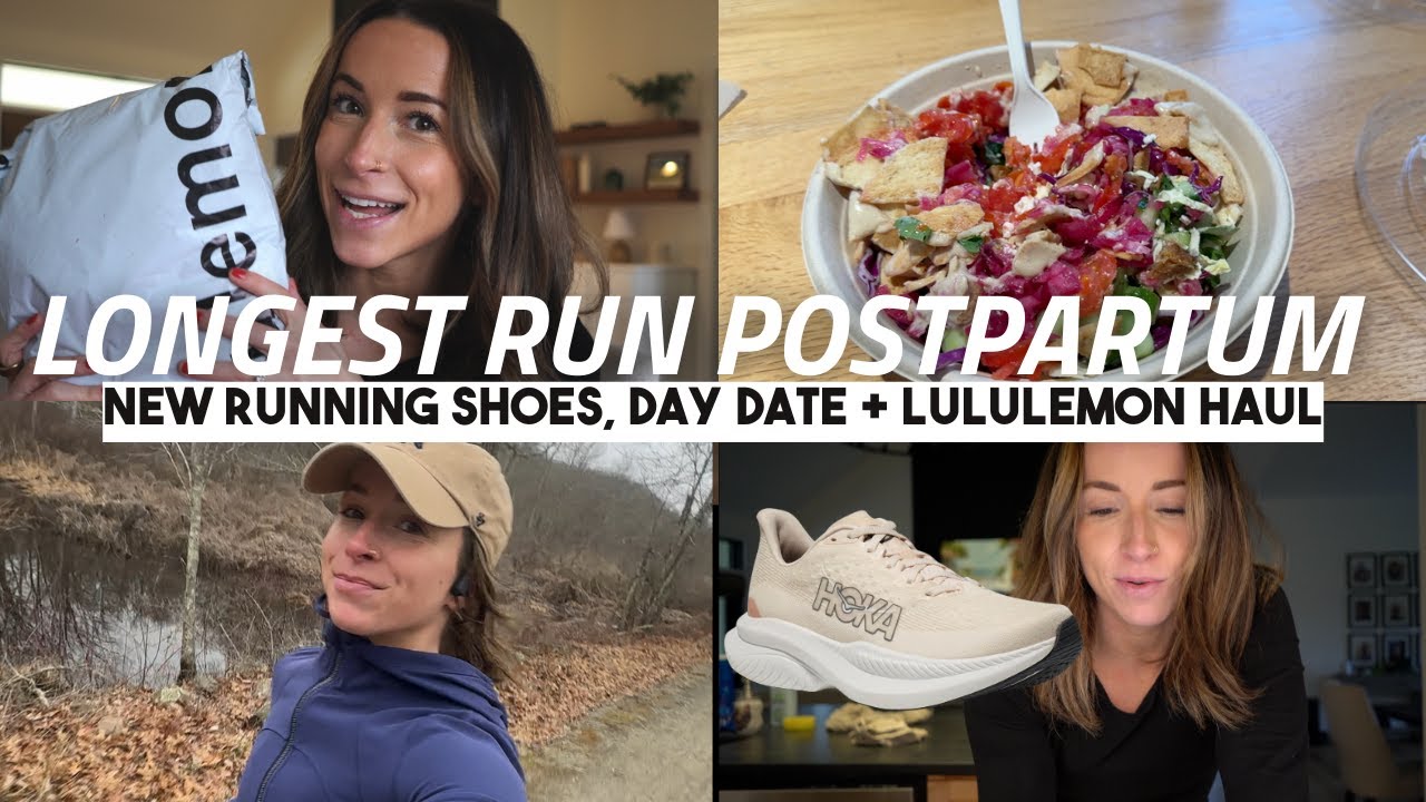 LULULEMON RUNNER FAVS, LONGEST RUN POSTPARTUM YET + NEW SNEAKERS | SATURDAY VLOG