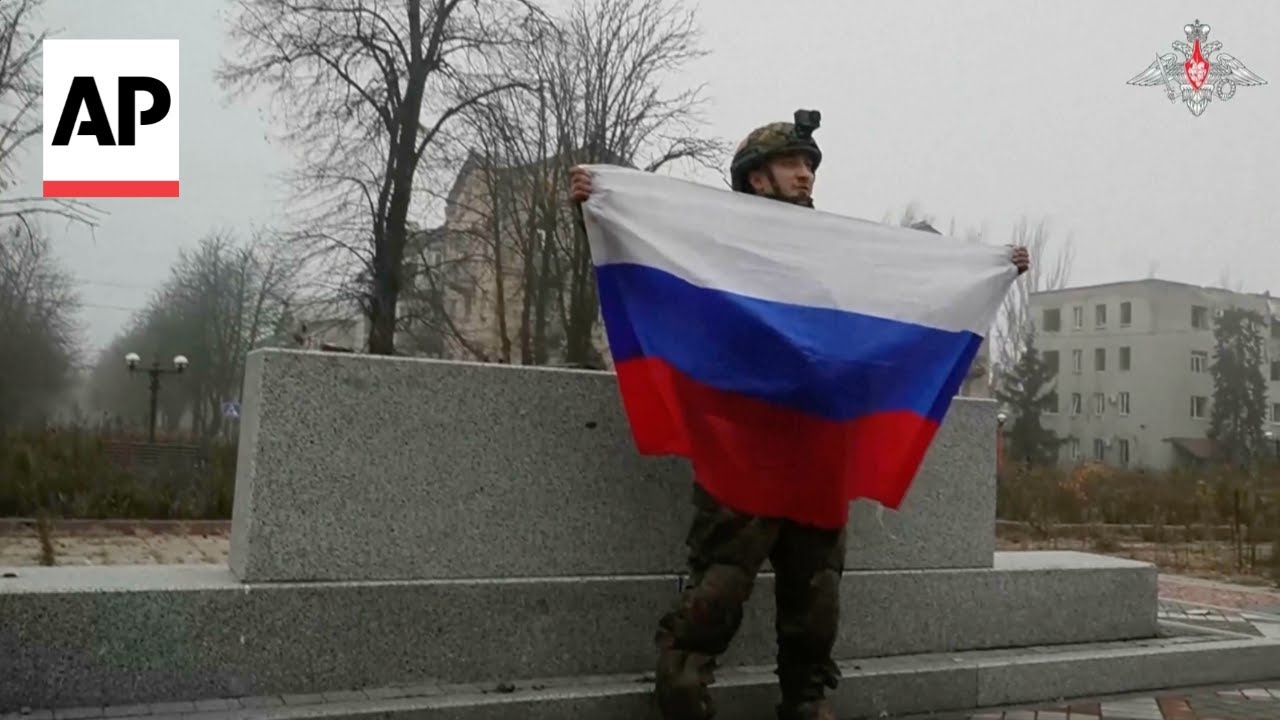 Russia releases video it says shows troops waving Russian flag in key Ukrainian city
