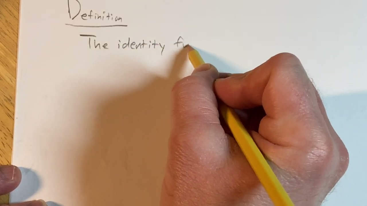 Definition of the The Identity Function