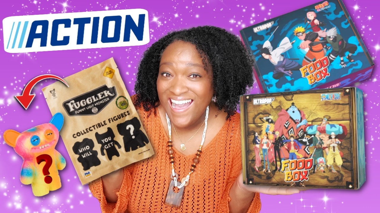 Mini FUGGLER chez ACTION et Food box ONE PIECE NARUTO! Haul Action surprises collection  !