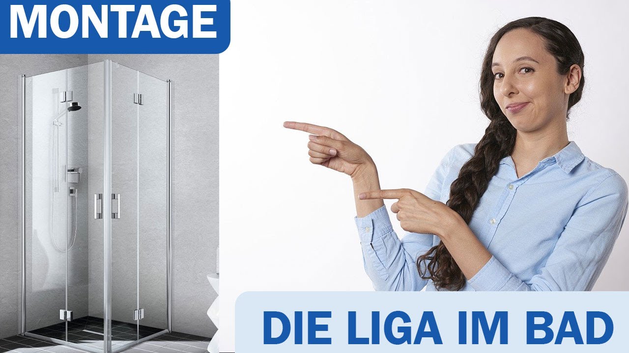 So wird eine Duschkabine aus dem Haus Kermi aufgebaut. Heute die Kermi Liga als Drehfalt Eckeinstieg
