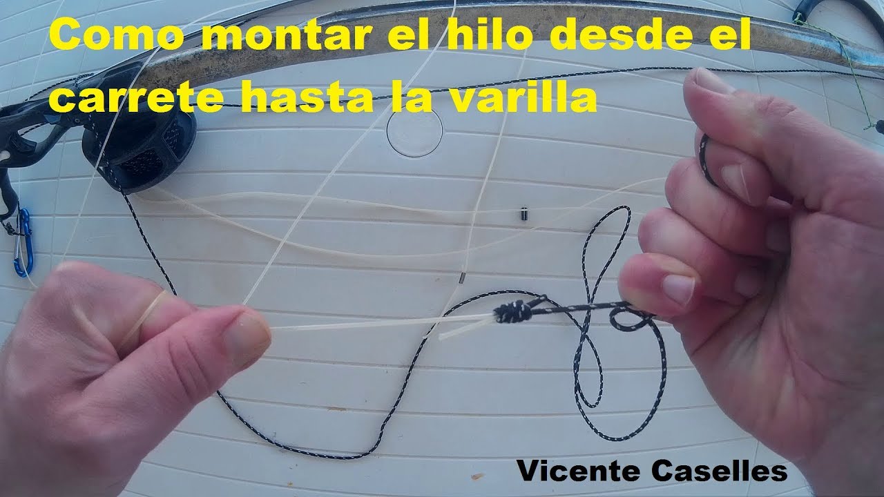 Bricosub como montar el hilo nylon dyneema desde el carrete hasta la varilla del fusil