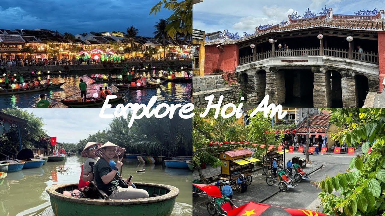 Danang, Vietnam Travel Vlog | Day 2 | Coconut Boat | Hoi An Ancient Town & Lantern Release