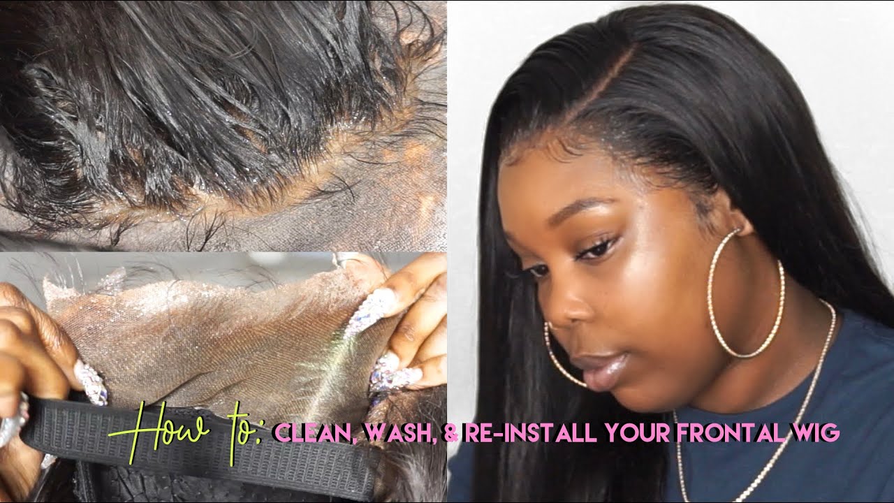 (HOW I) CLEAN, WASH, AND RE-INSTALL MY LACE FRONTAL WIGS | Klaiyi Hair