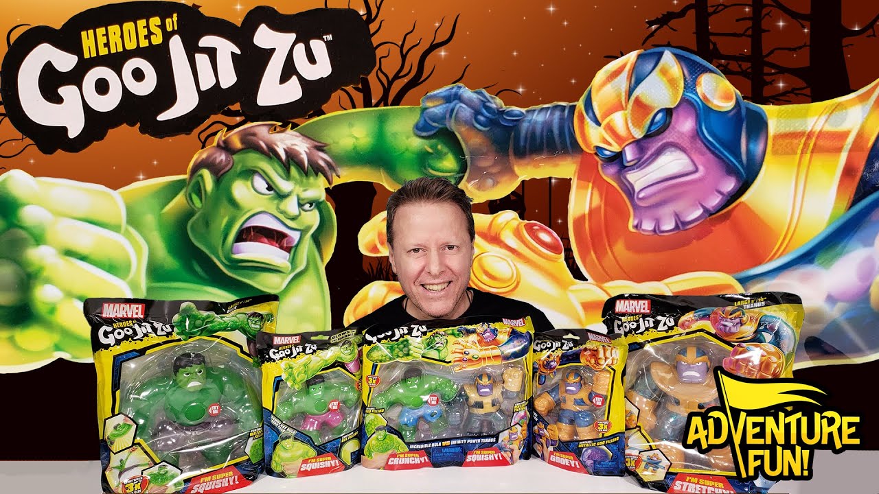 Marvel Heroes of Goo Jit Zu Incredible Hulk vs Infinity Power Thanos Adventure Fun Toy review!