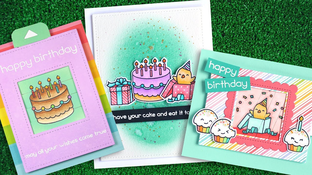 Intro to Birthday Before 'n Afters + 3 cards from start to finish