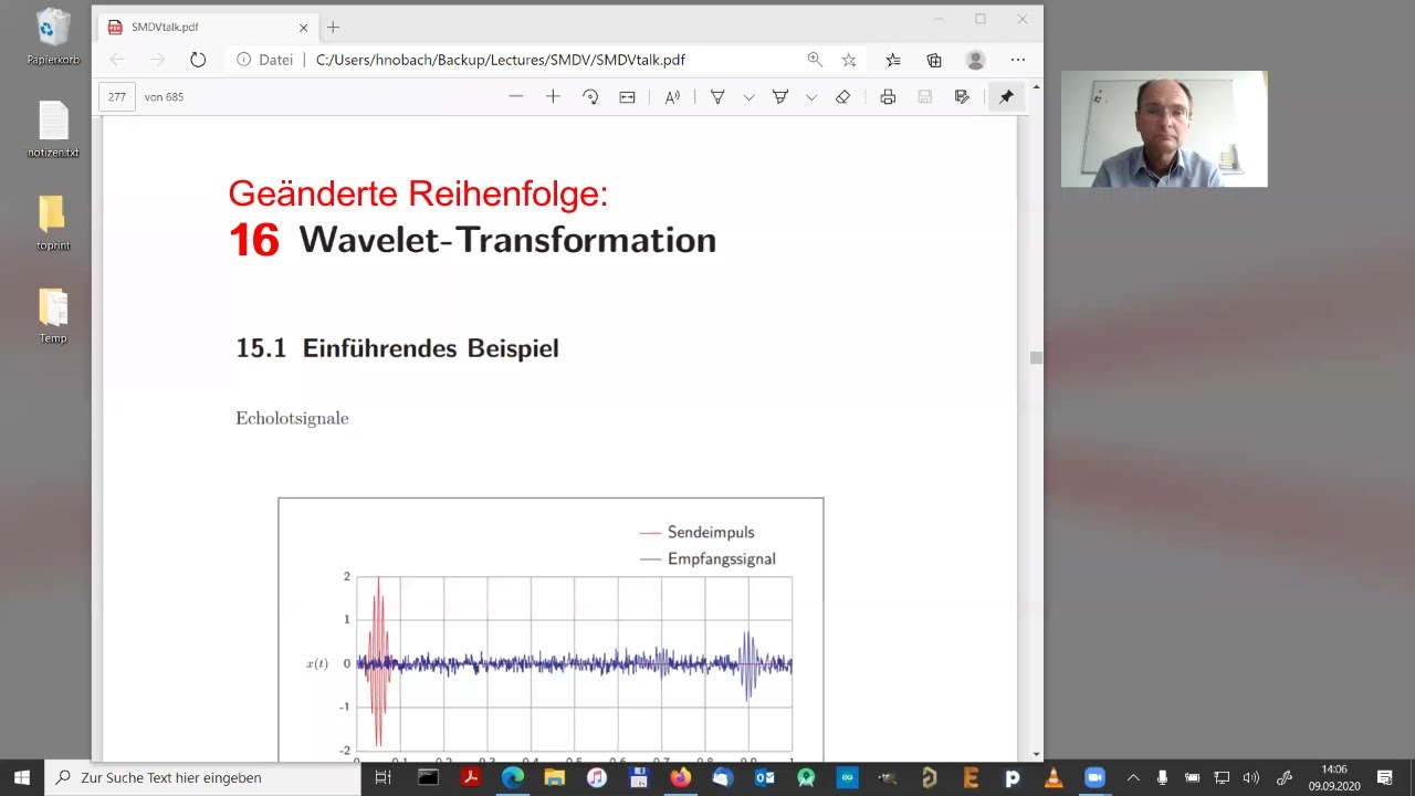 Signal- und Messdatenverarbeitung, Holger Nobach, Kapitel 16: Wavelet-Transformation
