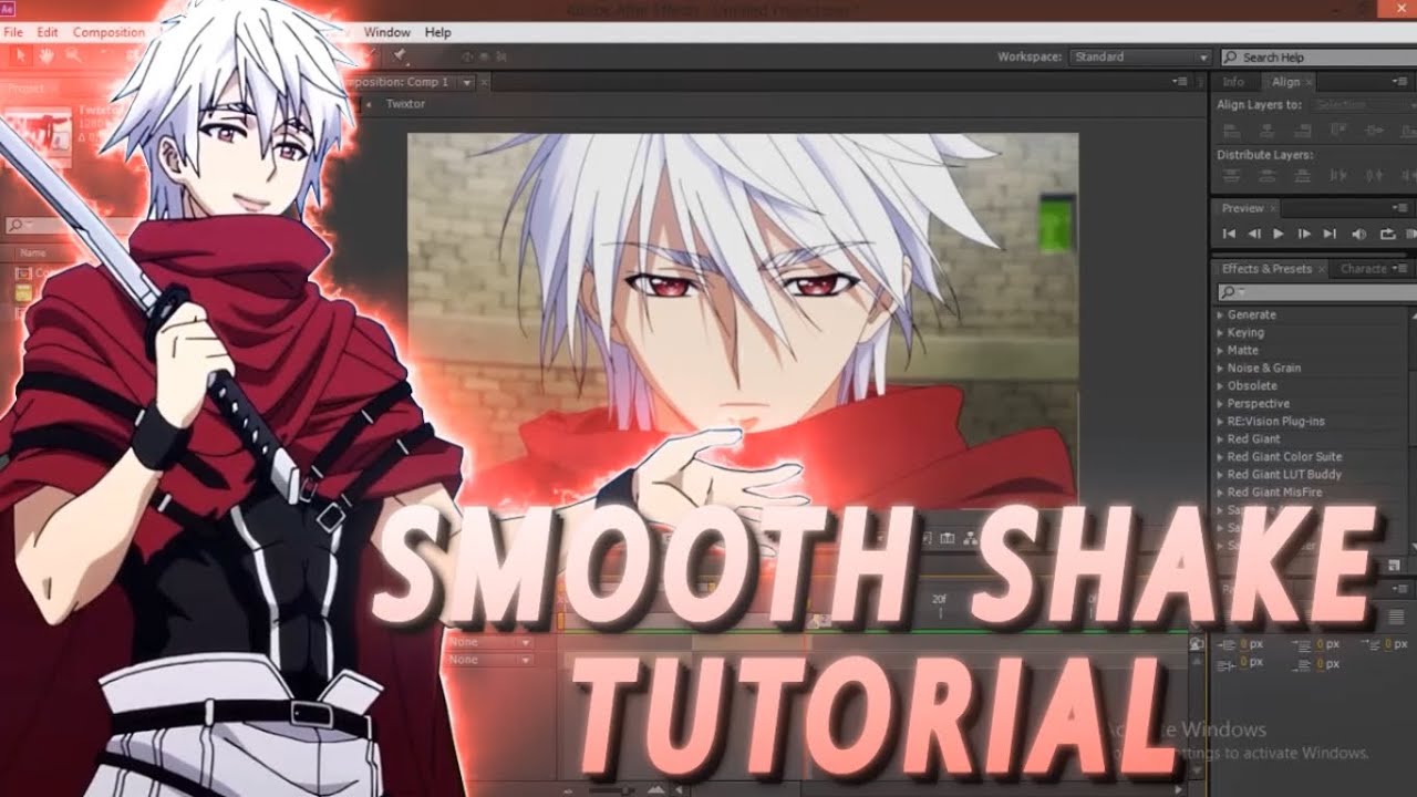 SMOOTH SHAKE AMV TUTORIAL | AFTER EFFECTS