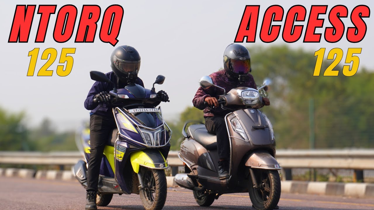 TVS Ntorq 125 vs Suzuki Access 125 Drag Race
