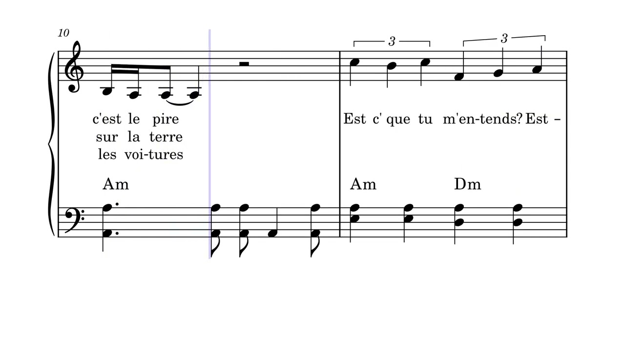 Si t'étais là – Louane (Sheet music - Partition)