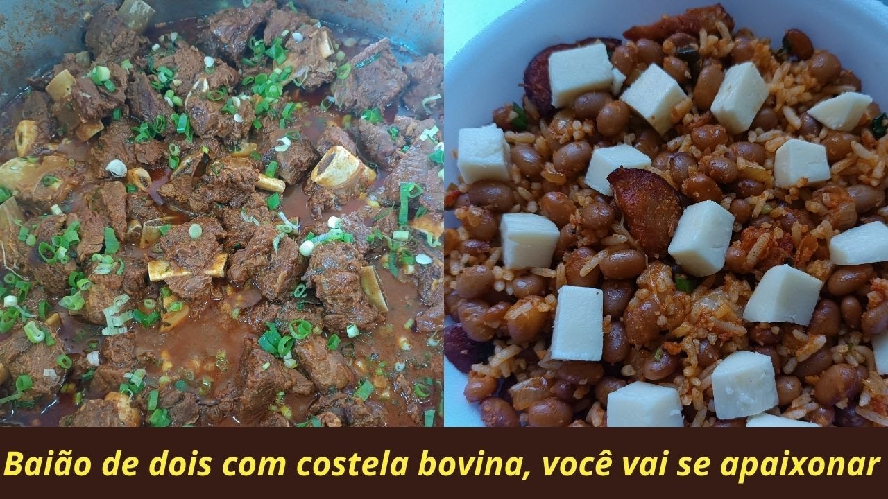 COMO FAZER COSTELA BOVINA COM BAIÃO DE DOIS.