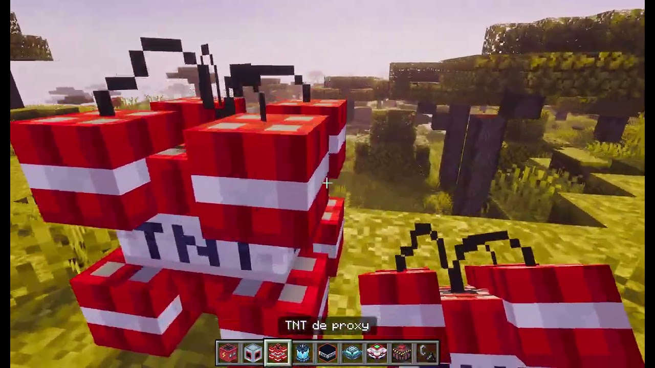 je test un pack de tnt sur minecraft