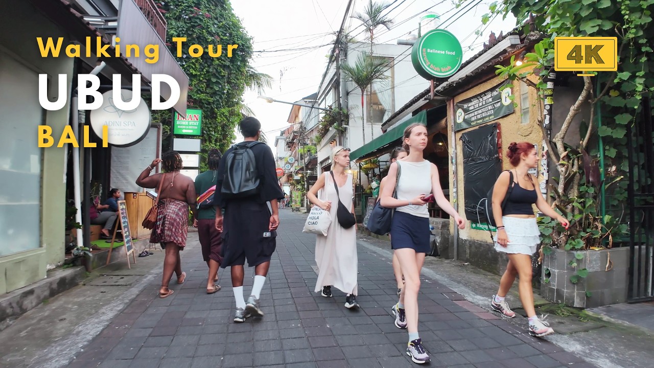 UBUD, Bali Walking Tour 2026 | Ubud Palace, Romantic Goutama Street & Karna Street Market | 4K 60FPS