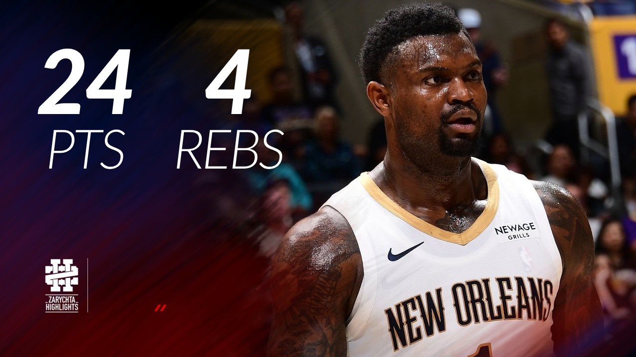 Zion Williamson 24 pts 4 rebs vs Lakers 25/26 season